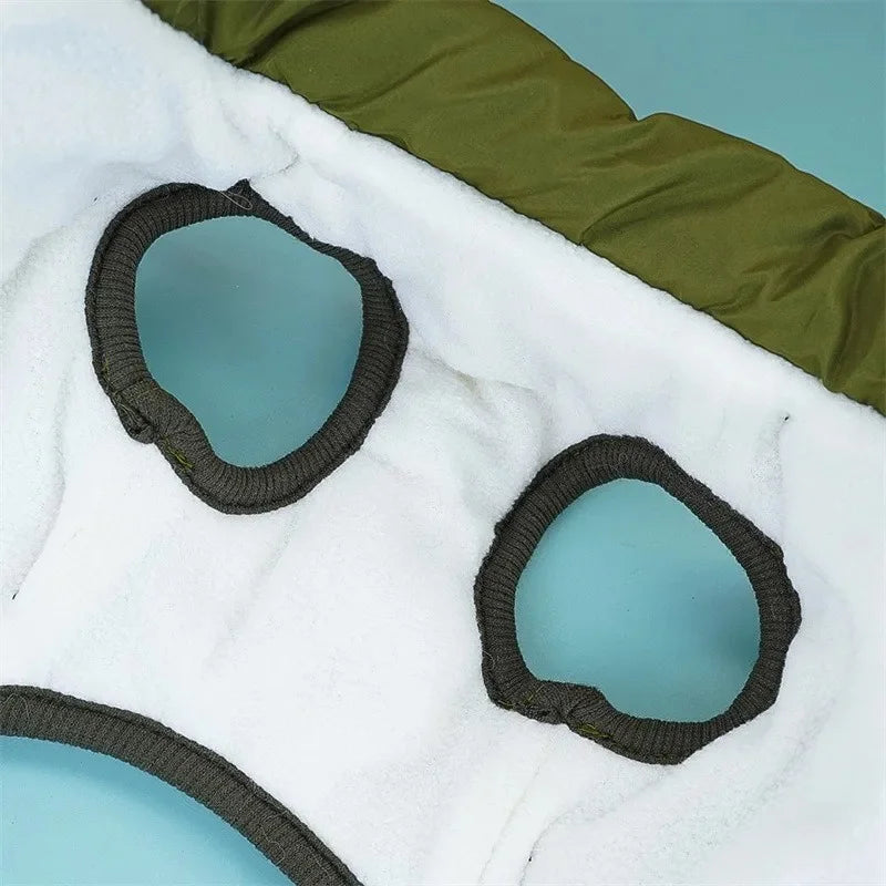 Large Pet Dog Jacket with Harness Winter Warm Dog Clothes for Labrador Waterproof Big Dog Coat Chihuahua French Bulldog Outfits