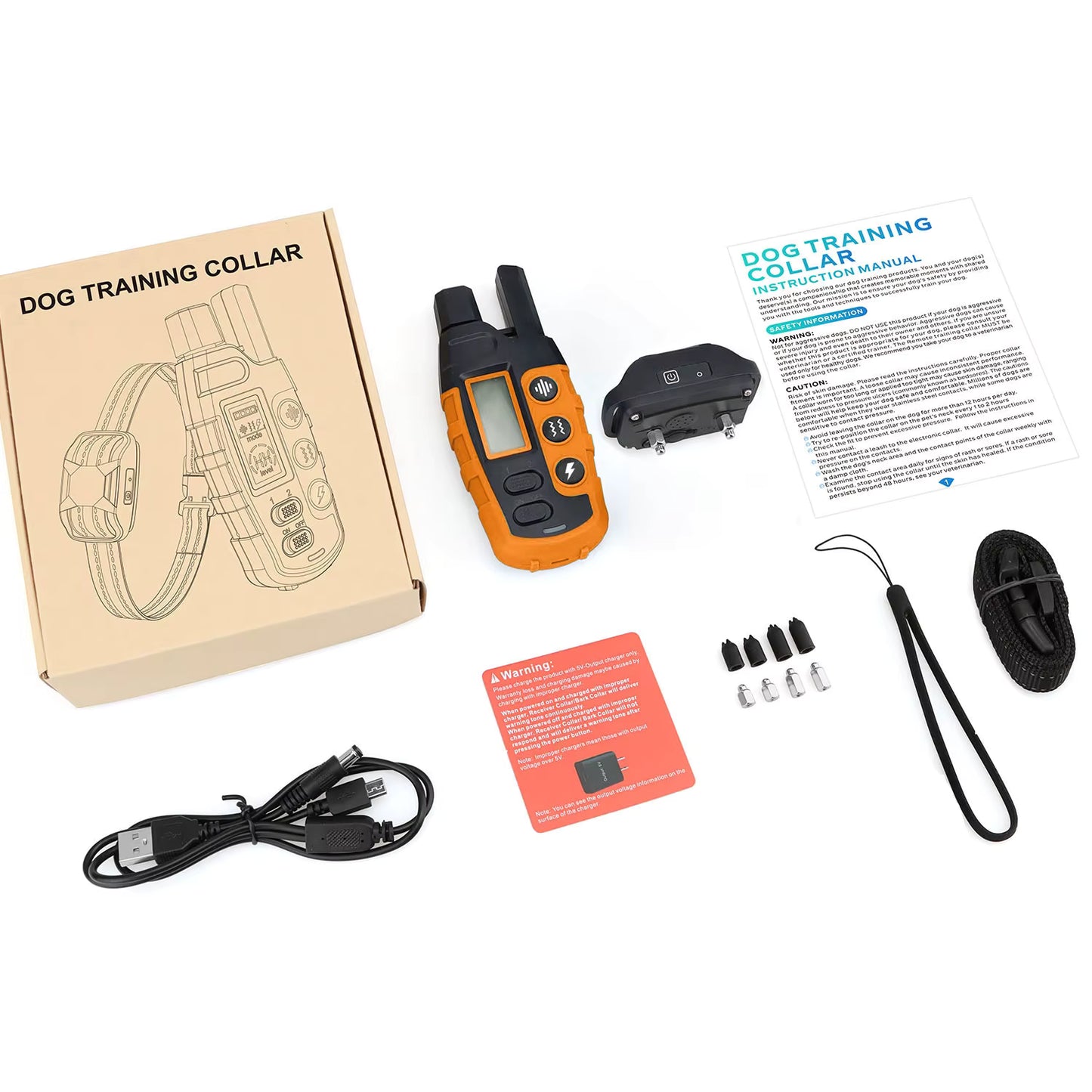 3300Ft Electric Dog Training Collar Remote Control Waterproof Pet Behaviorfor 5-120Lbs Puppy with Shock Vibration