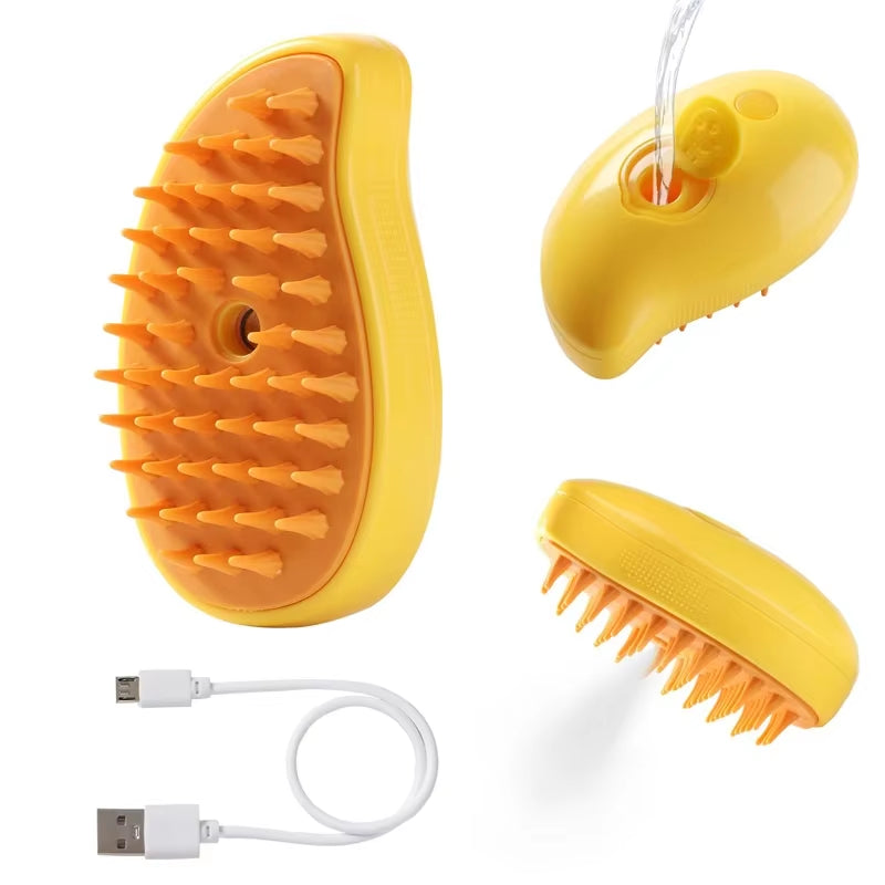 Pet Steam Brush Cat Dog Cleaning Steamy Spray Massage Beauty Comb 3 in 1 Hair Removal Grooming Supplies Pets Accessories